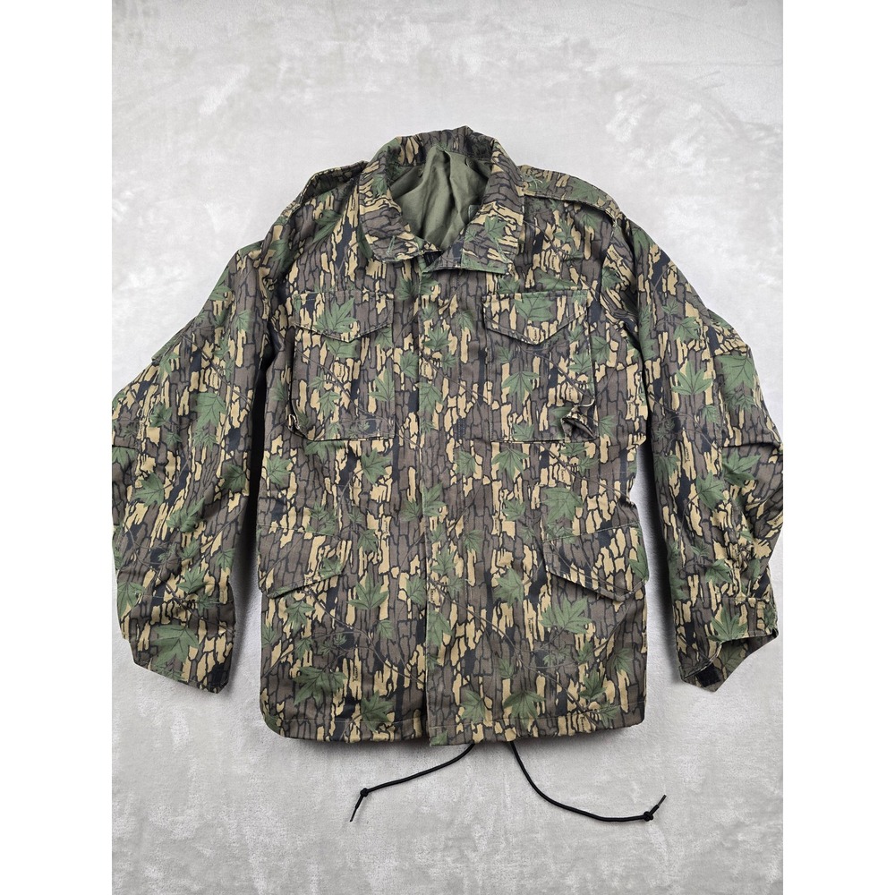 Vintage Military M65 Field Jacket Mens S Trebark Camo Cold Weather Coat USA Made